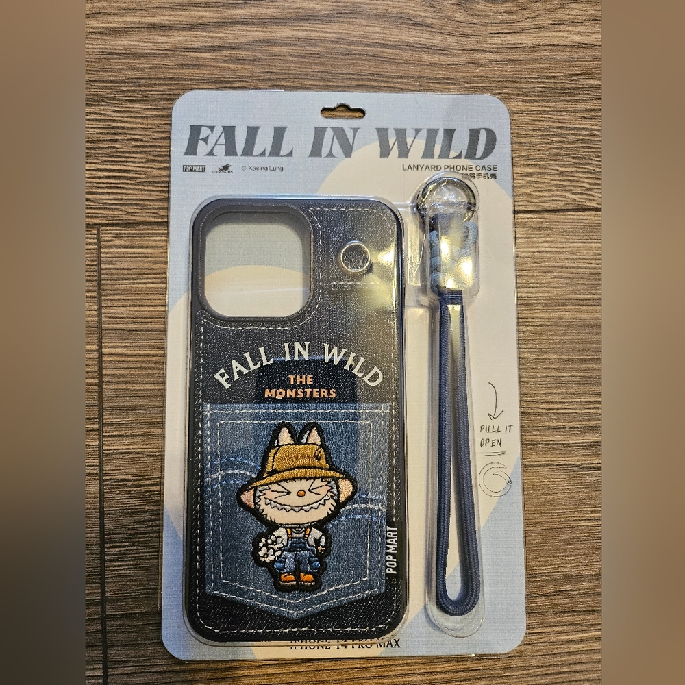 Popmart Labubu Fall in Wild Lannyard phone case